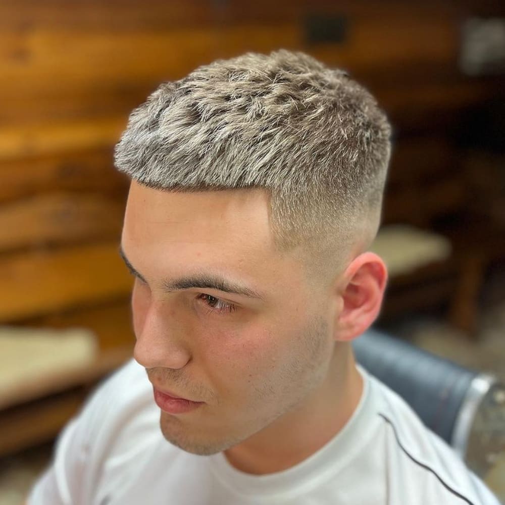 Frosted crop buzz cut