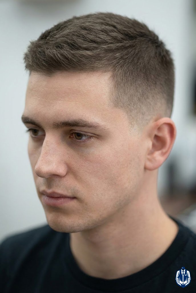 Long Buzz Cut With Scissor Softening