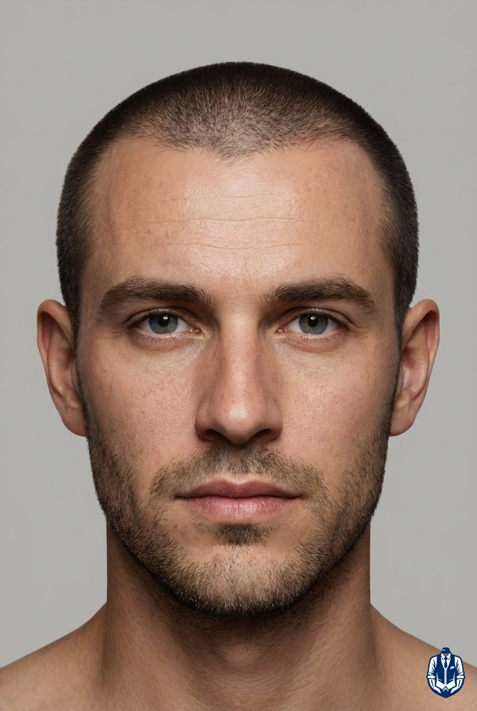 Long Buzz Cut For Receding Hairline