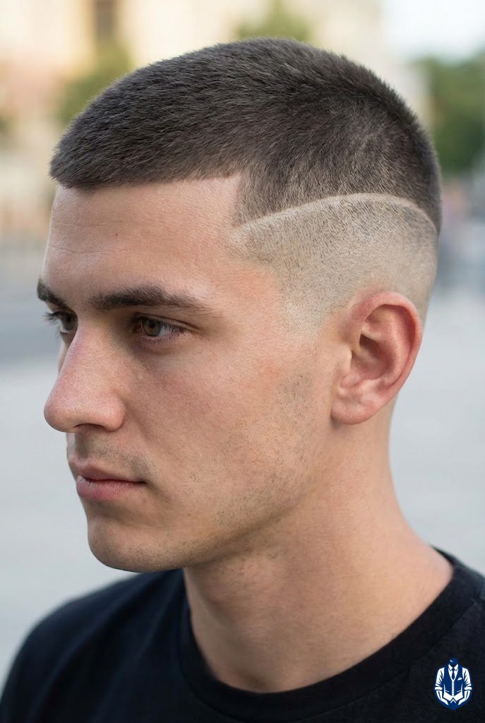 Long Buzz Cut With Clean Shave Sides