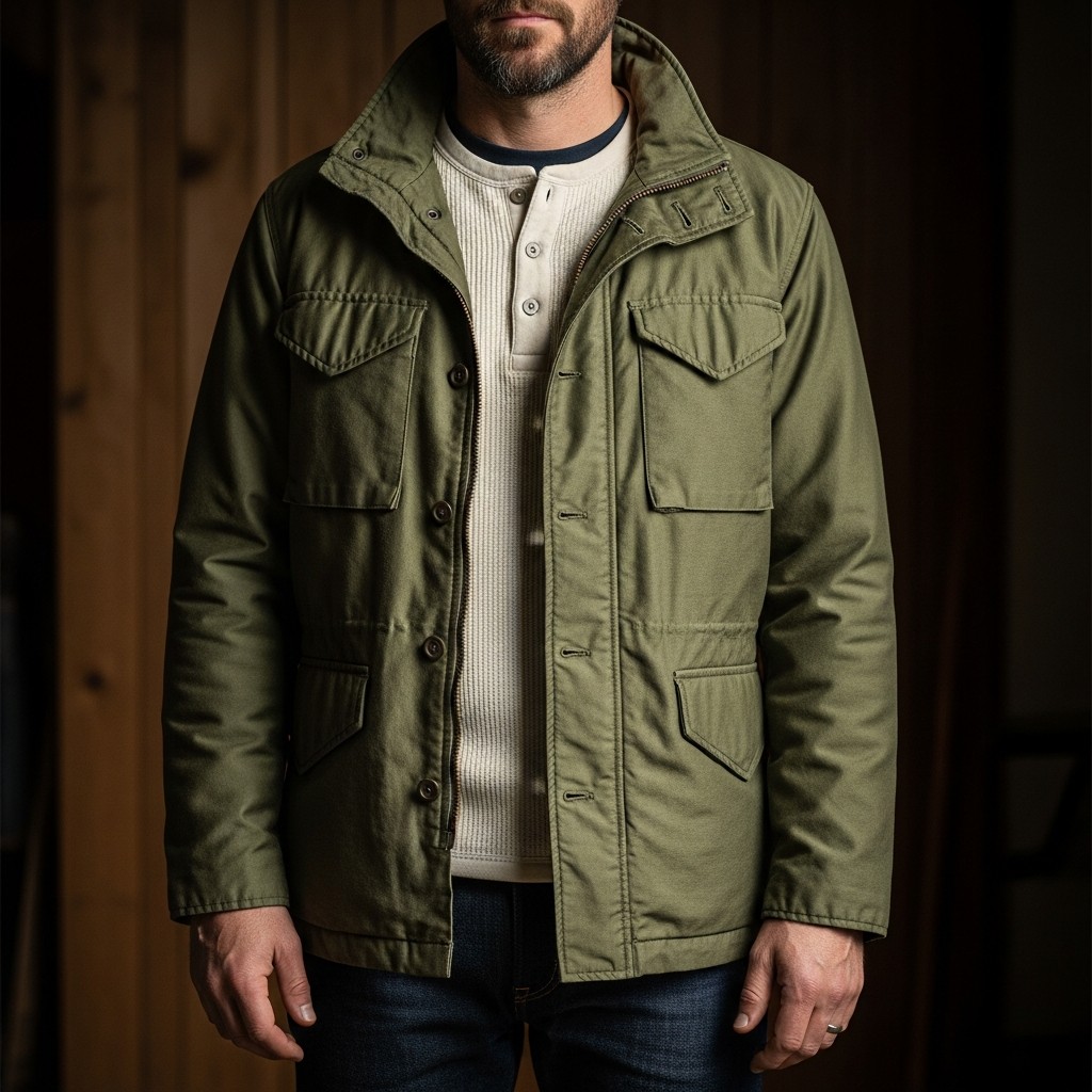 Henley + Field Jacket - 35 Practical Country Outfits for Men