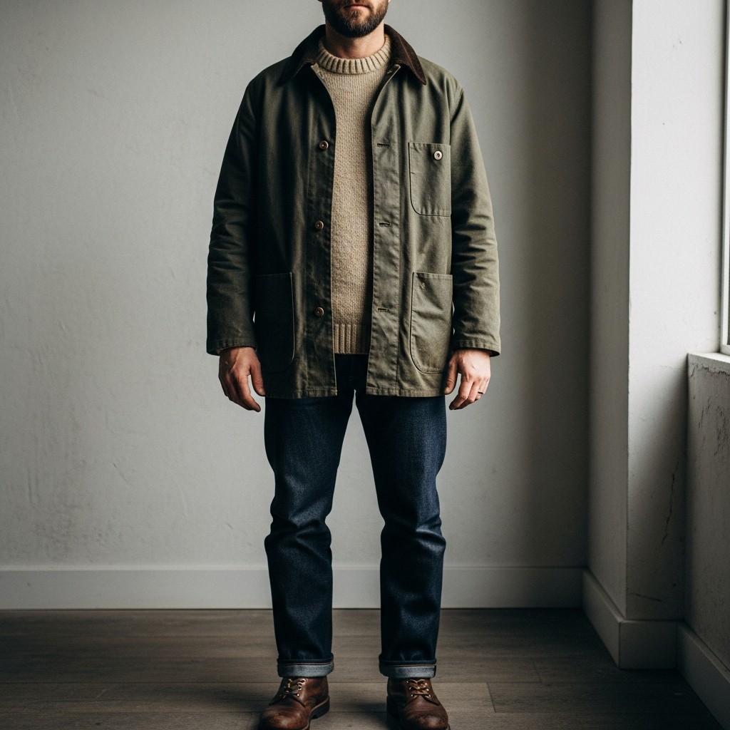 Waxed Canvas Chore Coat - 35 Practical Country Outfits for Men