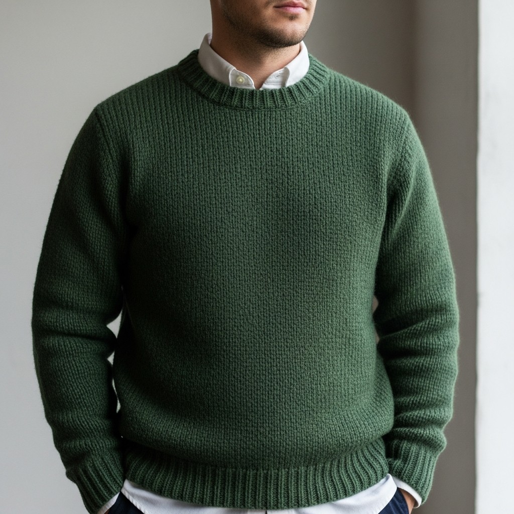 Thick Crewneck Sweater - 35 Practical Country Outfits for Men