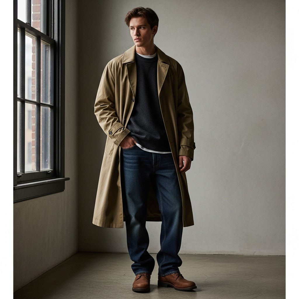 Trench Coat, Unstructured - 35 Practical Country Outfits for Men