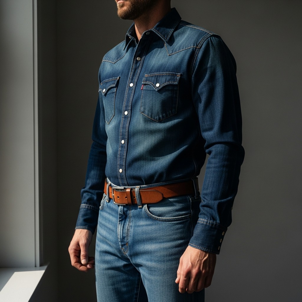 Western Snap Shirt, Fitted - 35 Practical Country Outfits for Men