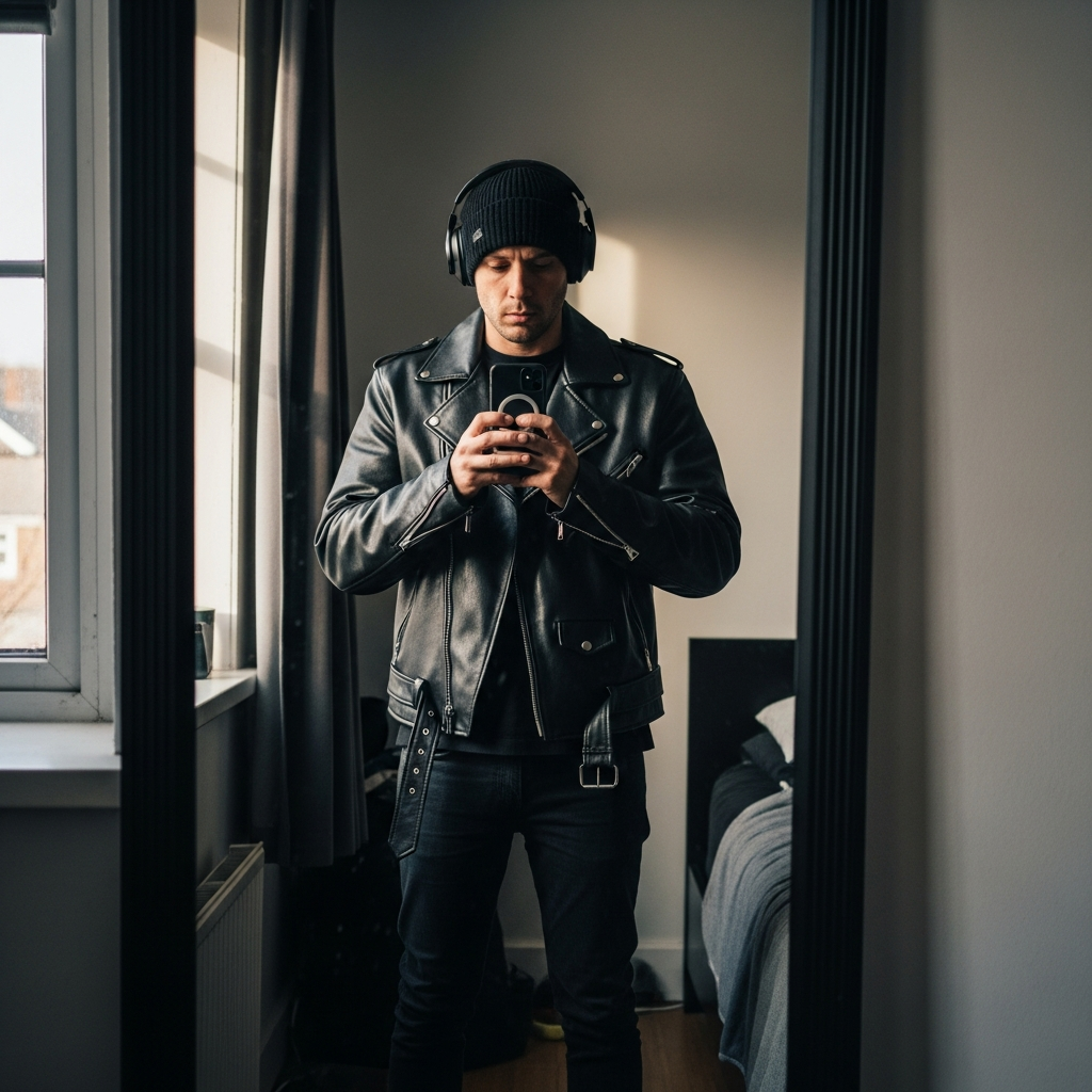 Urban Biker Aesthetic - 50 Beanie Outfit Ideas for Men