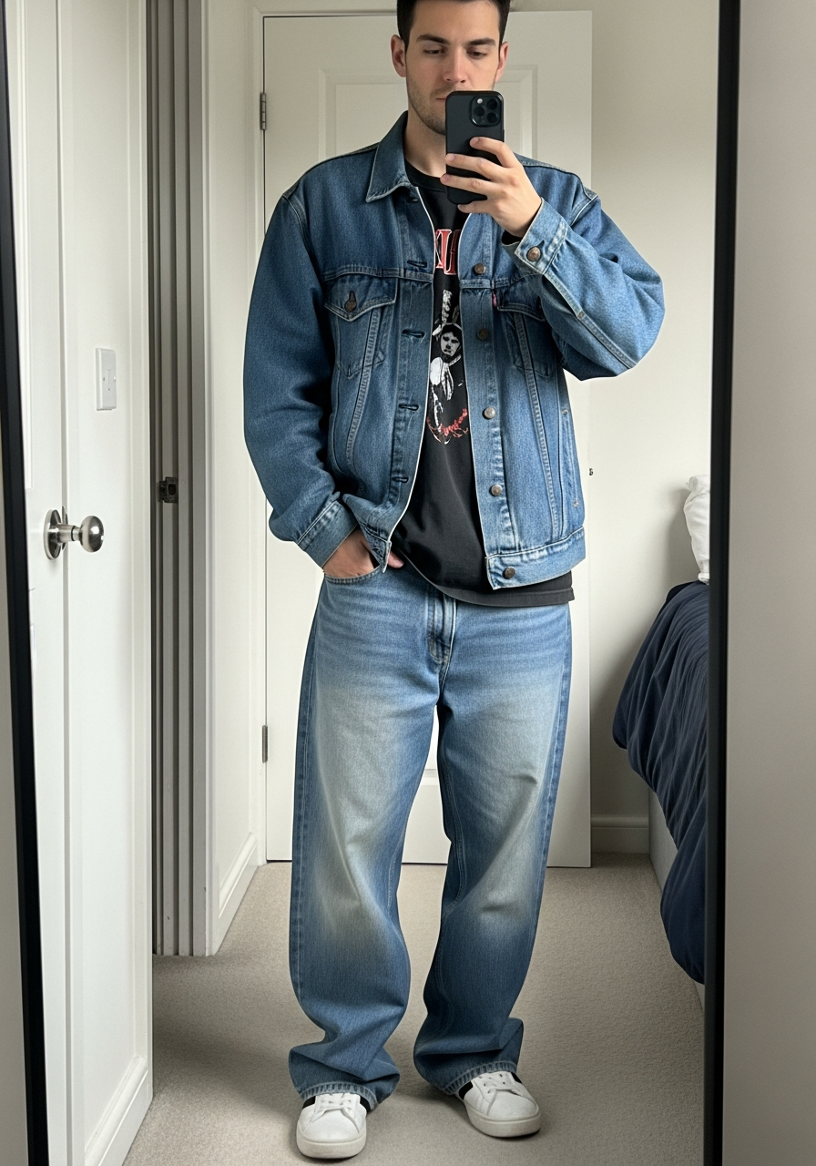 90s Street Style - 50 Denim Jacket Outfit Ideas for Men