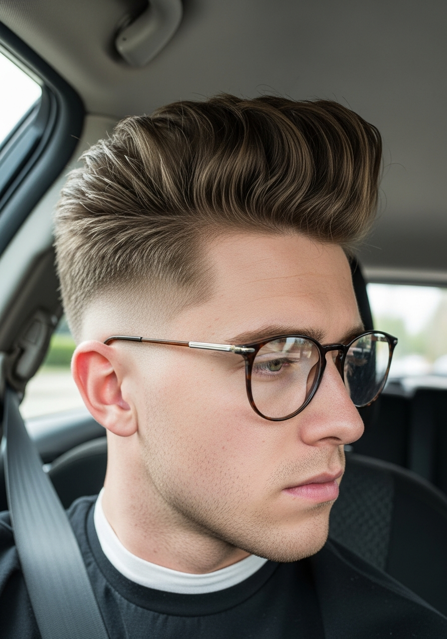 Modern Quiff and Fade - 50 Ivy League Haircuts