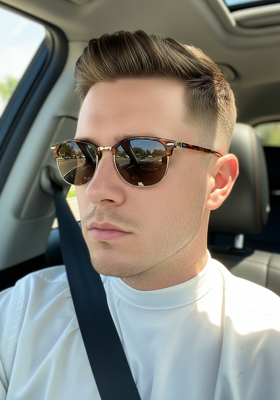 Ivy with Crisp Line-Up - 50 Ivy League Haircuts