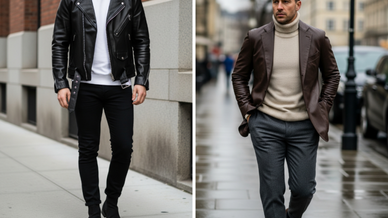 50 Leather Jacket Outfit Ideas for Men