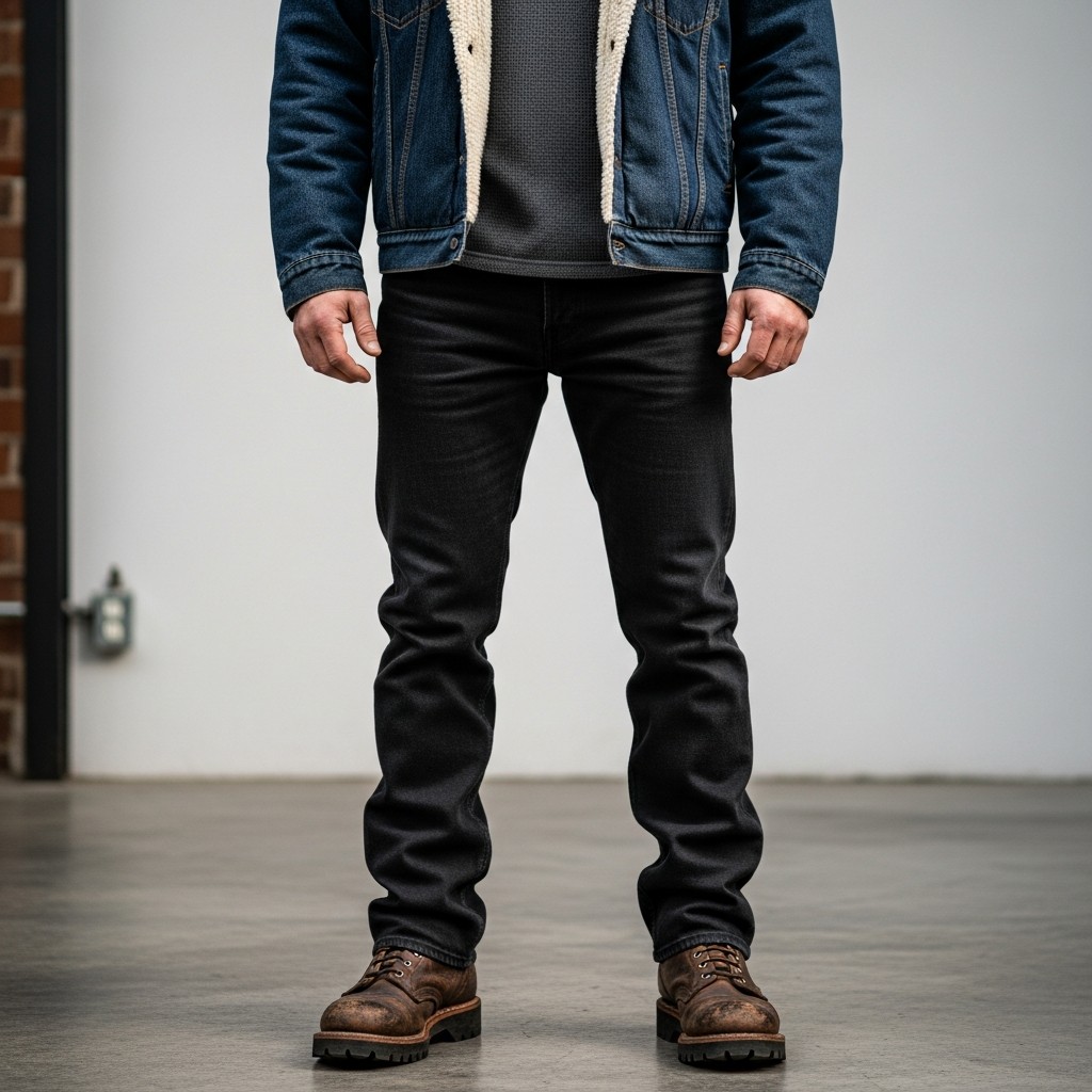 Heavy Denim, Workwear - 50 Black Jeans Outfit Ideas For Men