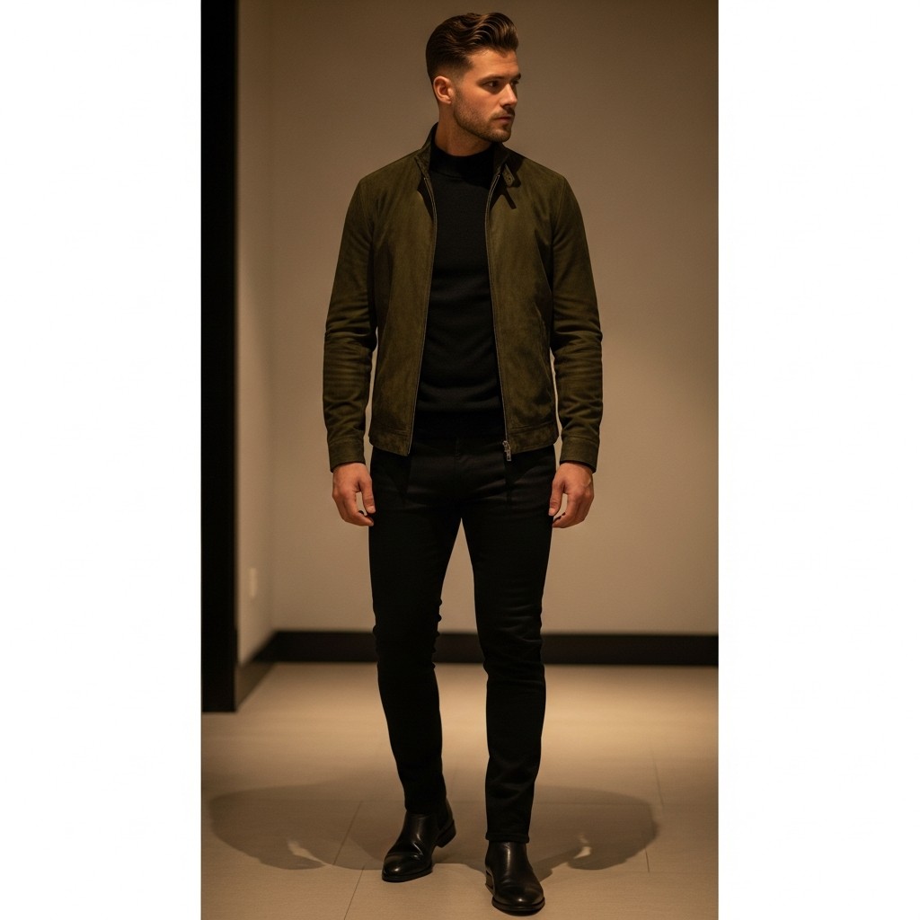 Suede Jacket Texture - 50 Black Jeans Outfit Ideas For Men