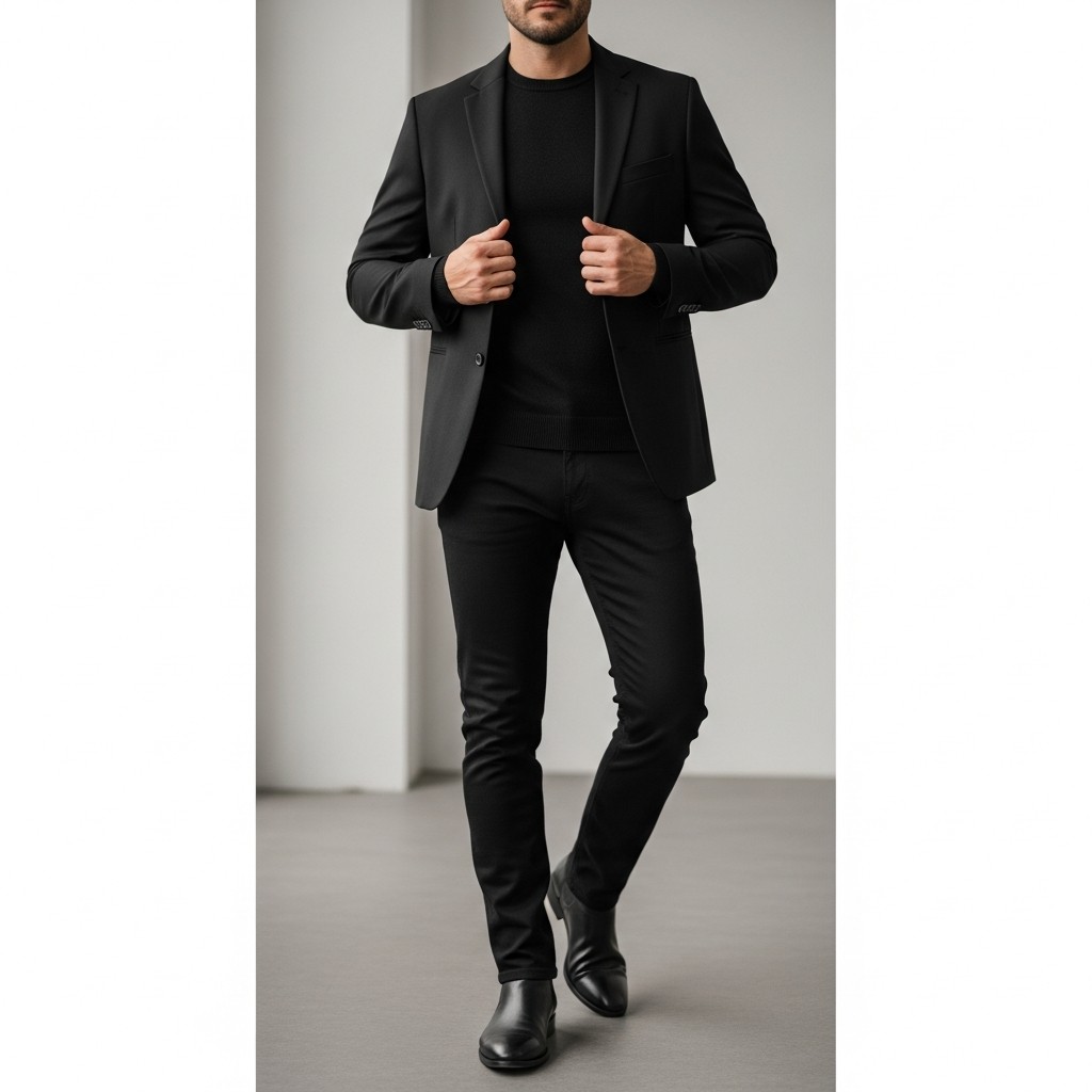 Monochrome Night Out - 50 Black Jeans Outfit Ideas For Men