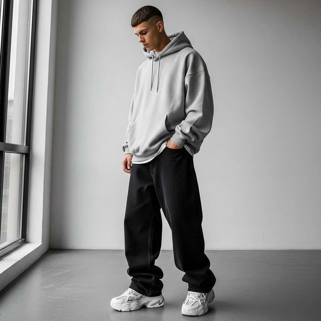 Chunky Sneaker Street - 50 Black Jeans Outfit Ideas For Men