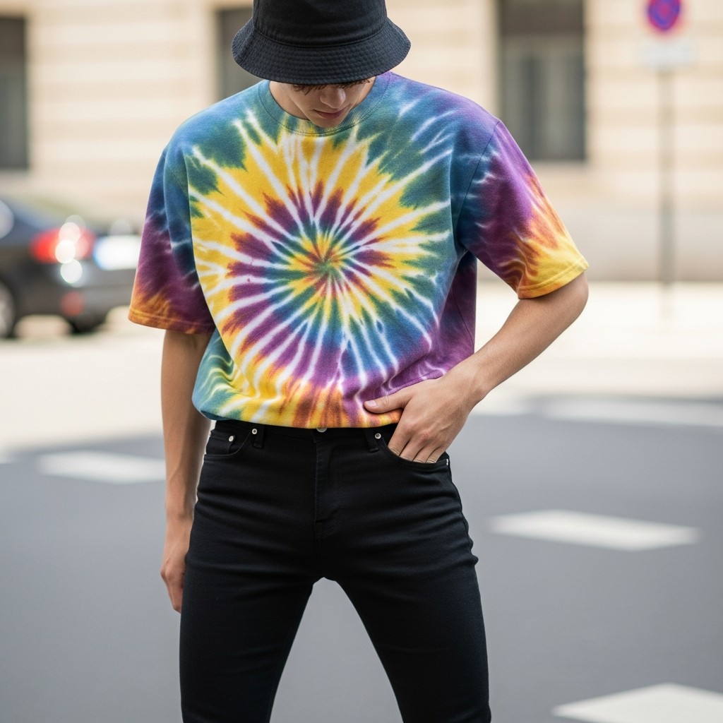 Tie-Dye, Expressive - 50 Black Jeans Outfit Ideas For Men