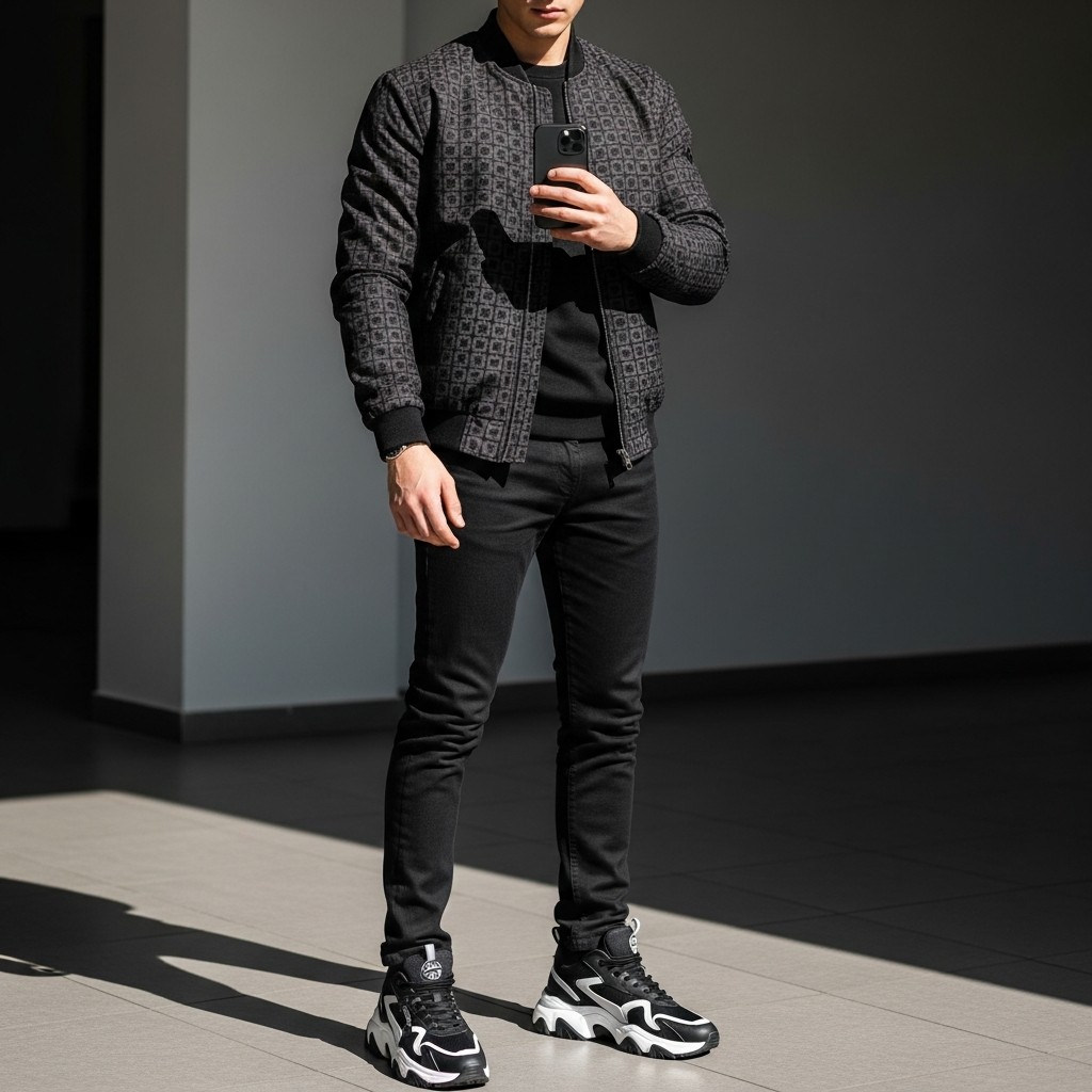 Patterned Pop - 50 Black Jeans Outfit Ideas For Men