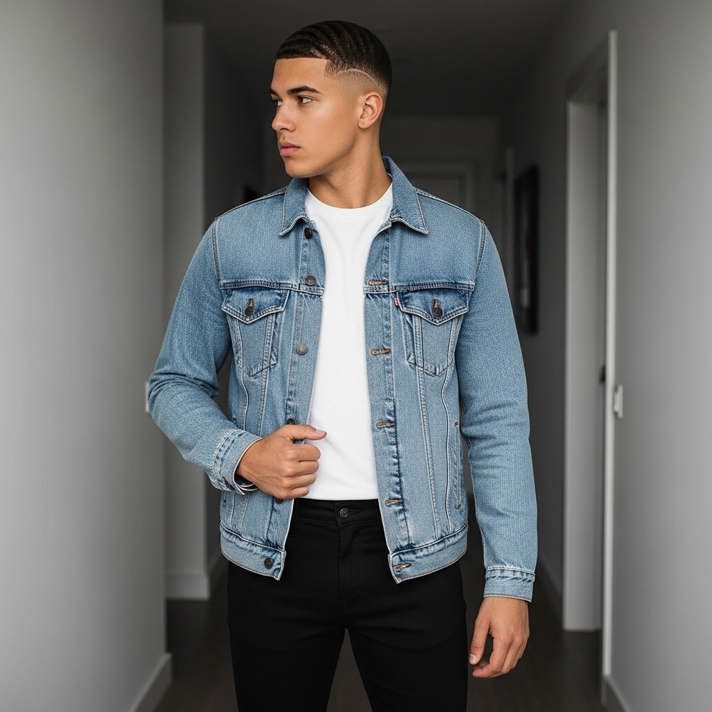 The Denim Jacket Layering Rule - 50 Black Jeans Outfit Ideas For Men