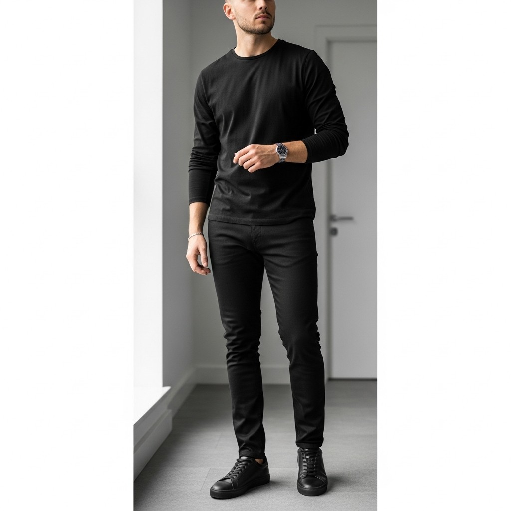 All Black, Clean - 50 Black Jeans Outfit Ideas For Men