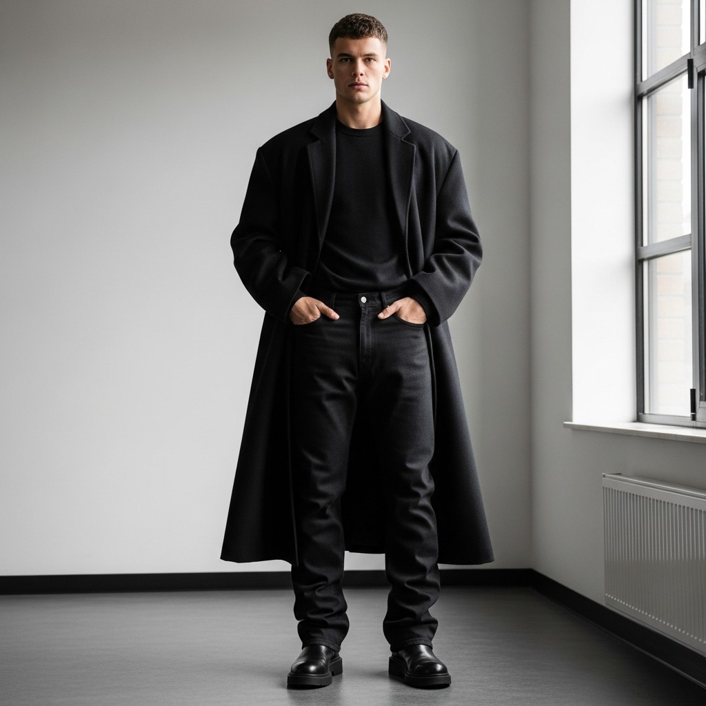 Long Coat High Fashion - 50 Bootcut Jeans Outfit Ideas For Men