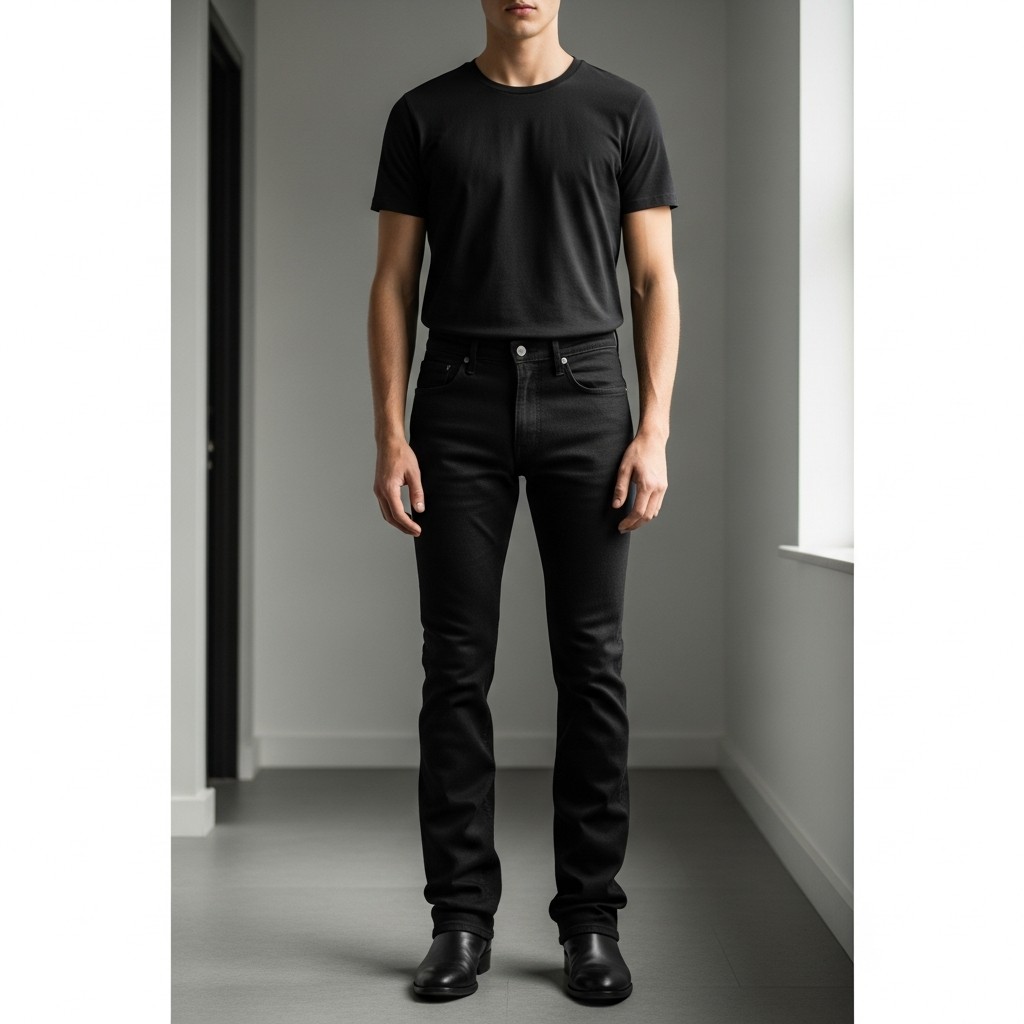 All-Black Sleek Fit - 50 Bootcut Jeans Outfit Ideas For Men