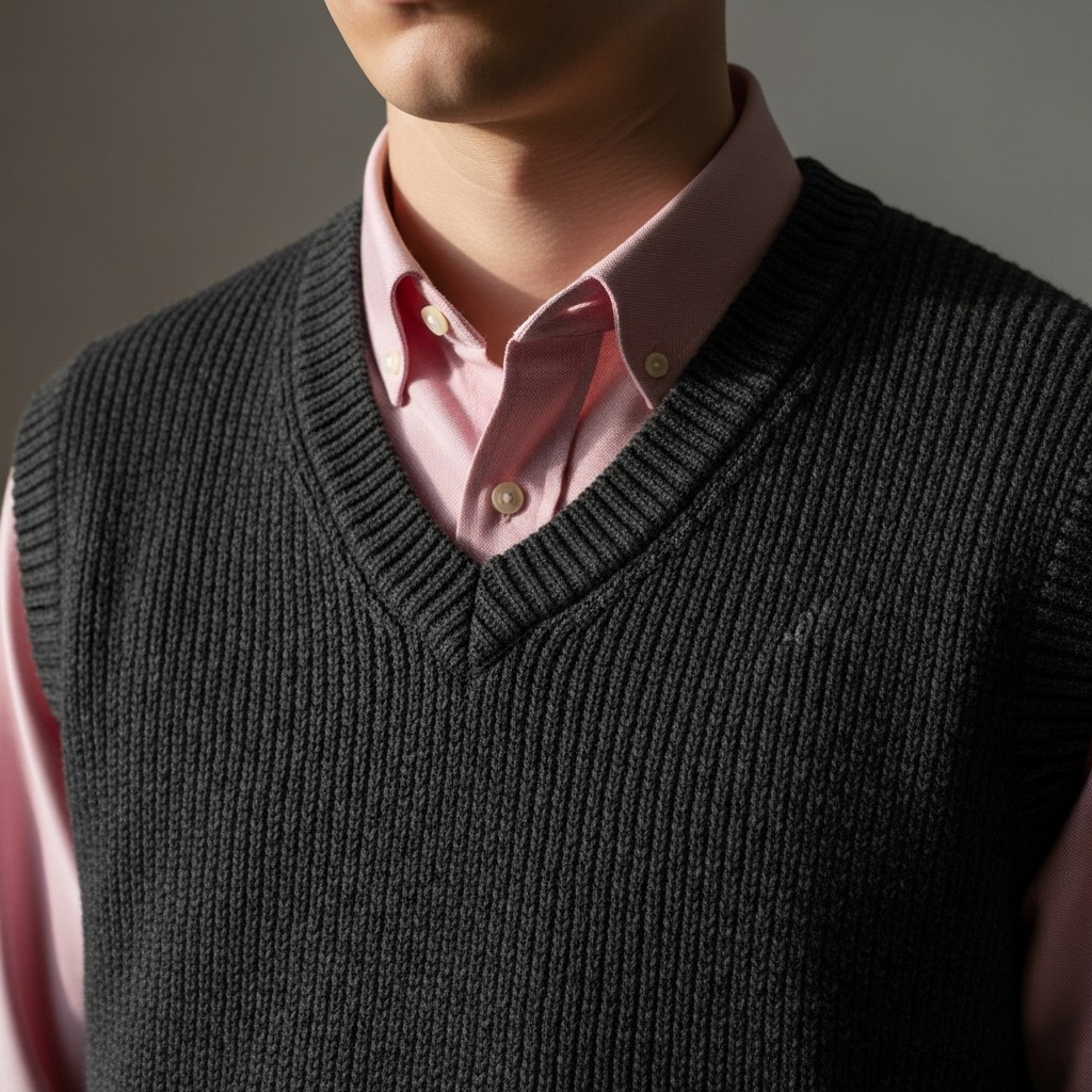 The Sweater Vest Look - 50 Ways to Wear a Pink Shirt (Practical Style Guide)