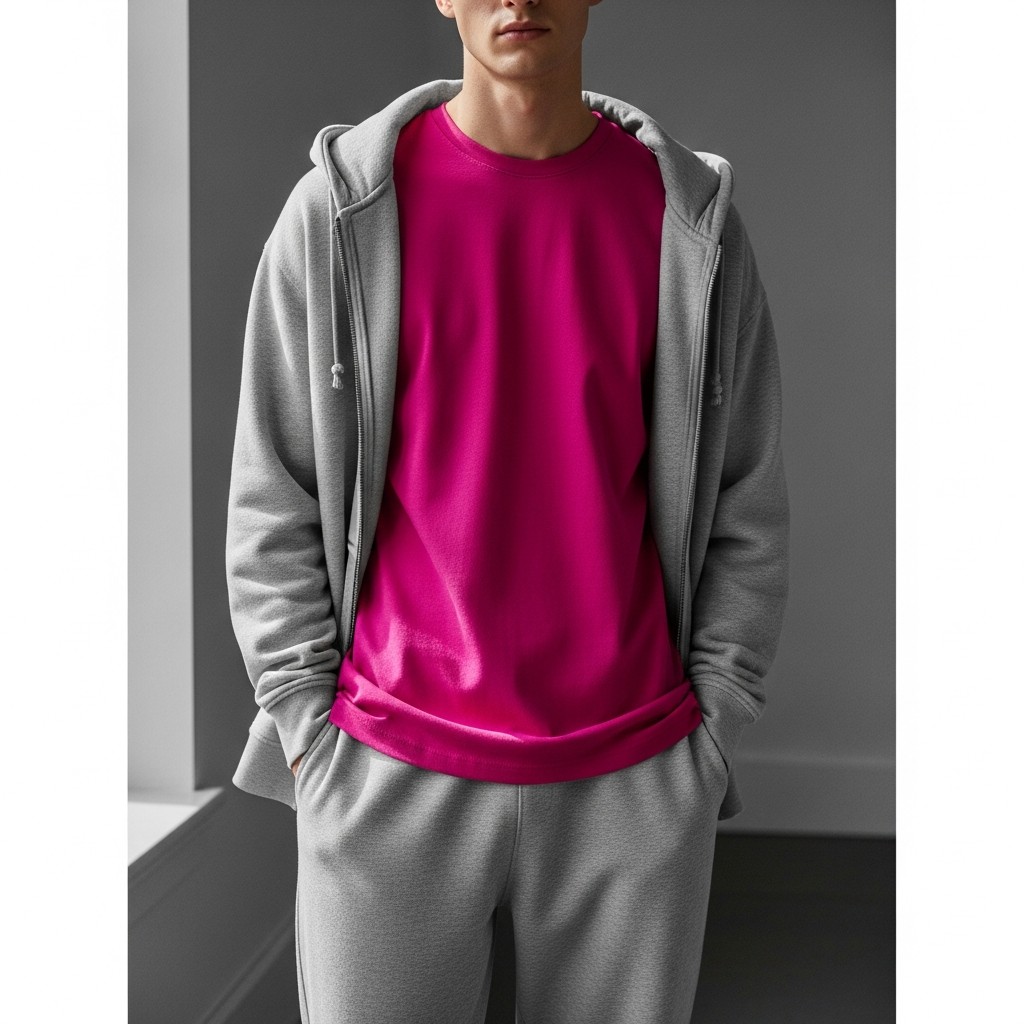 The All-Gray Base - 50 Ways to Wear a Pink Shirt (Practical Style Guide)