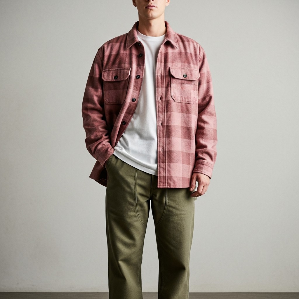 Dusty Rose Overshirt - 50 Ways to Wear a Pink Shirt (Practical Style Guide)