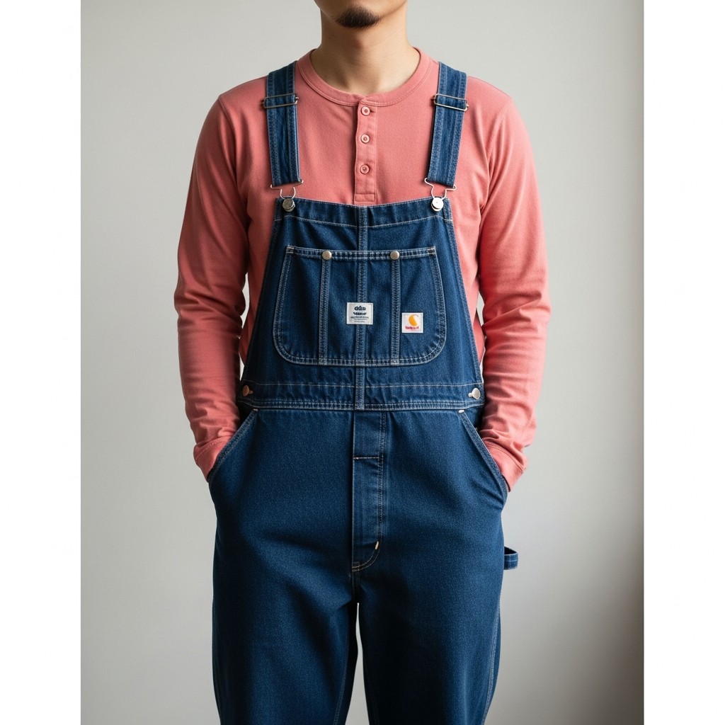 Salmon Overalls Base - 50 Ways to Wear a Pink Shirt (Practical Style Guide)
