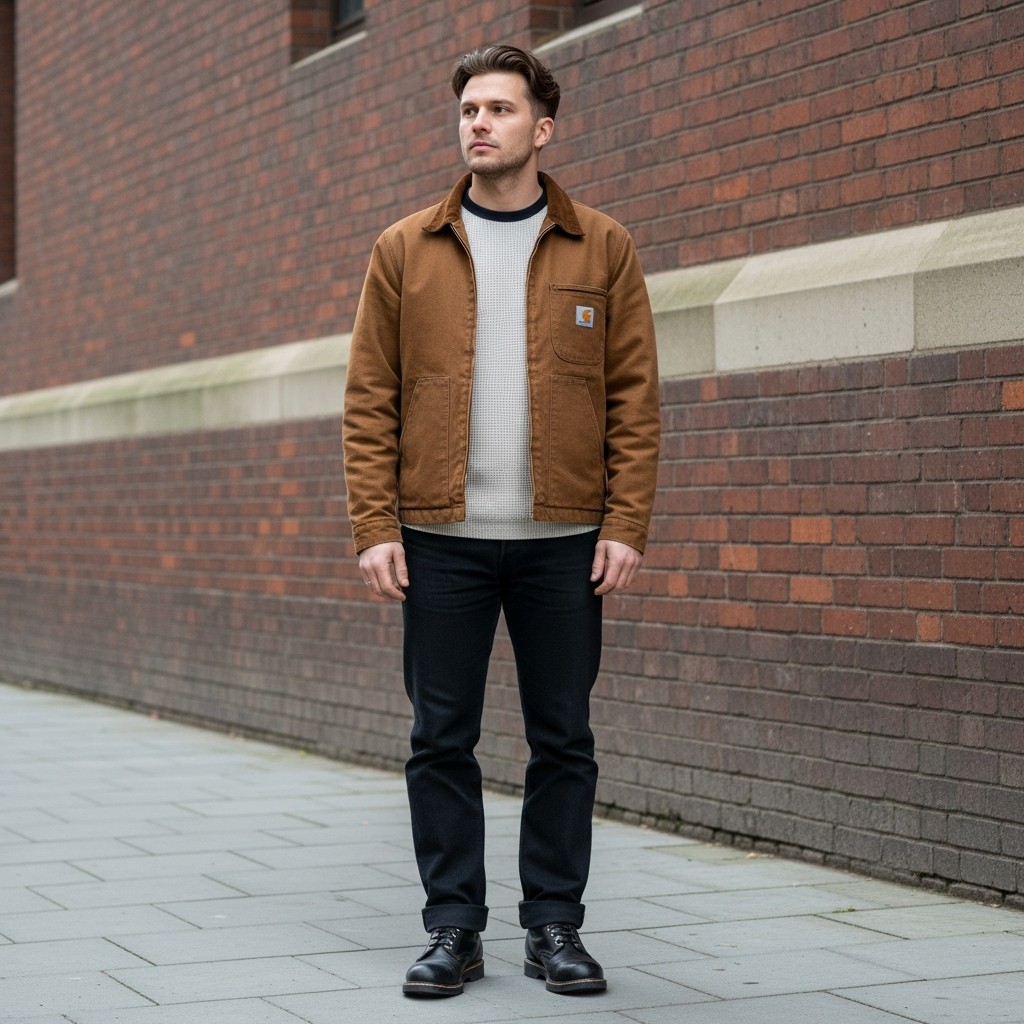 Layered With Thermals - Carhartt Jacket Outfit Ideas For Men