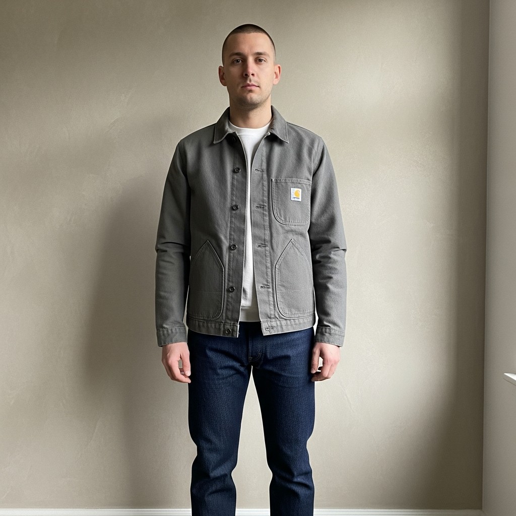 Dark Wash Denim Only - Carhartt Jacket Outfit Ideas For Men