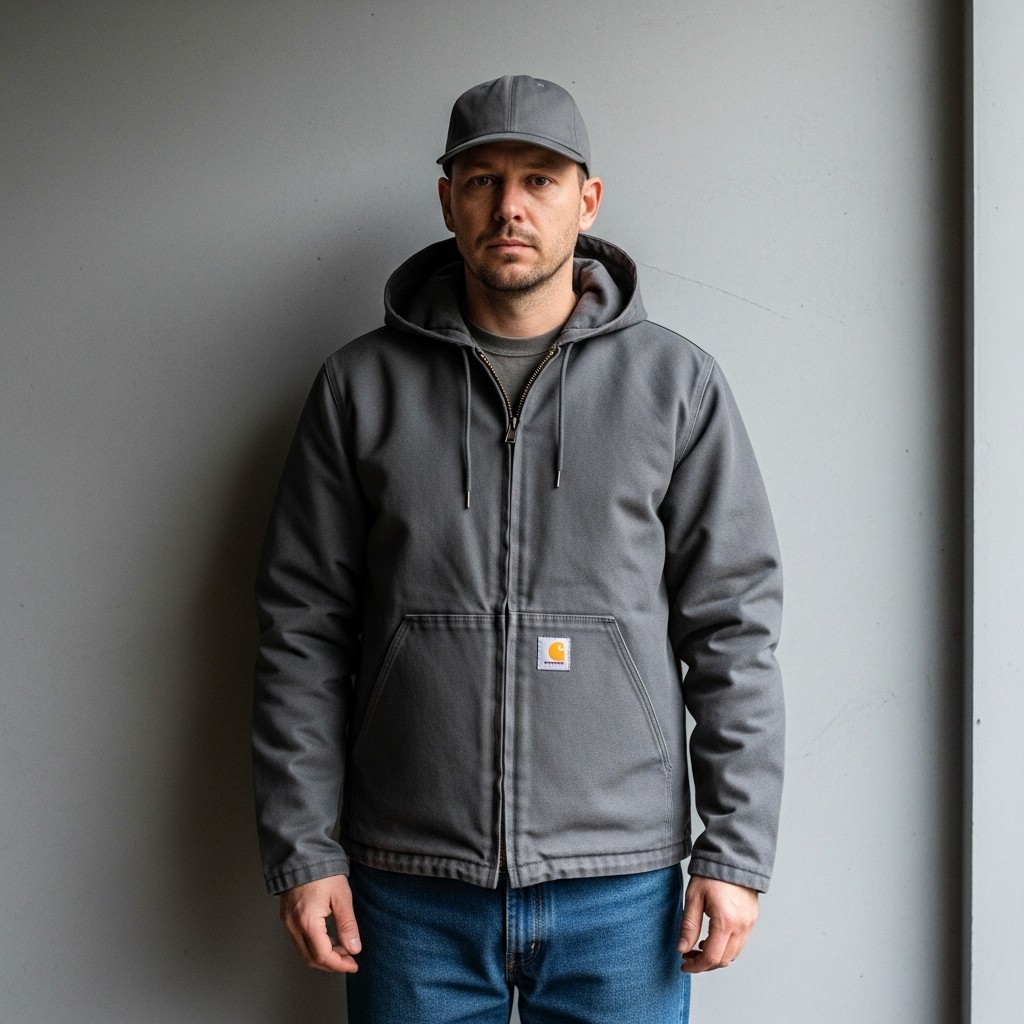 Trucker Hat Match - Carhartt Jacket Outfit Ideas For Men