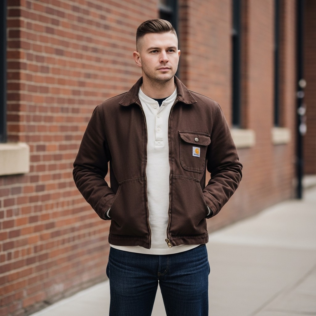 The Simple Popover - Carhartt Jacket Outfit Ideas For Men