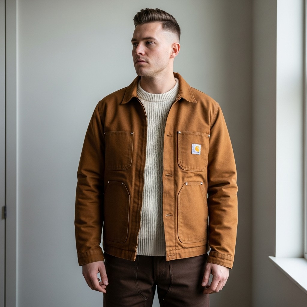 Tonal Brown Look - Carhartt Jacket Outfit Ideas For Men