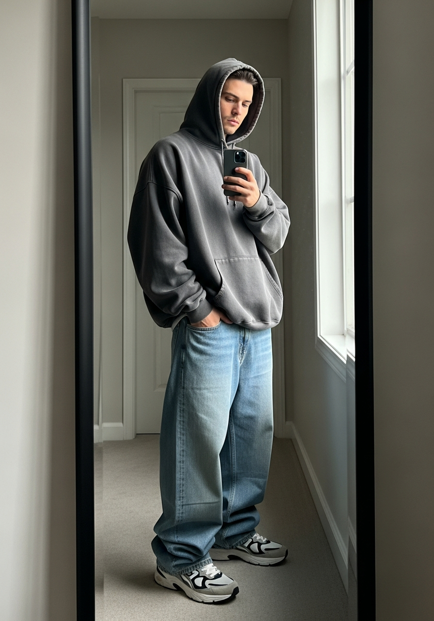Oversized Hoodie Comfort - Loose Jeans Outfit Men: 50 Ways To Wear Them