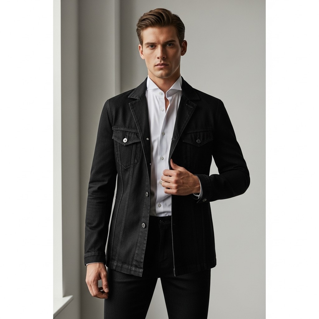 Black Denim Tuxedo - Formal Western Style: 40 Outfit Ideas