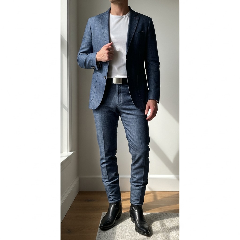 Dark Chambray Suit - Formal Western Style: 40 Outfit Ideas