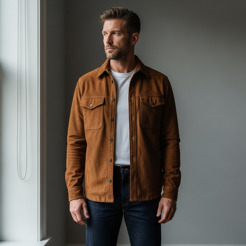 Suede Texture Layer - 40 Modern Cowboy Style Outfits for Men
