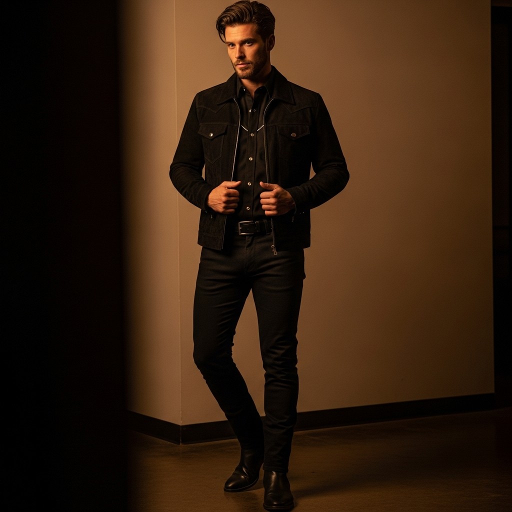 Night Out Black Fit - 40 Modern Cowboy Style Outfits for Men