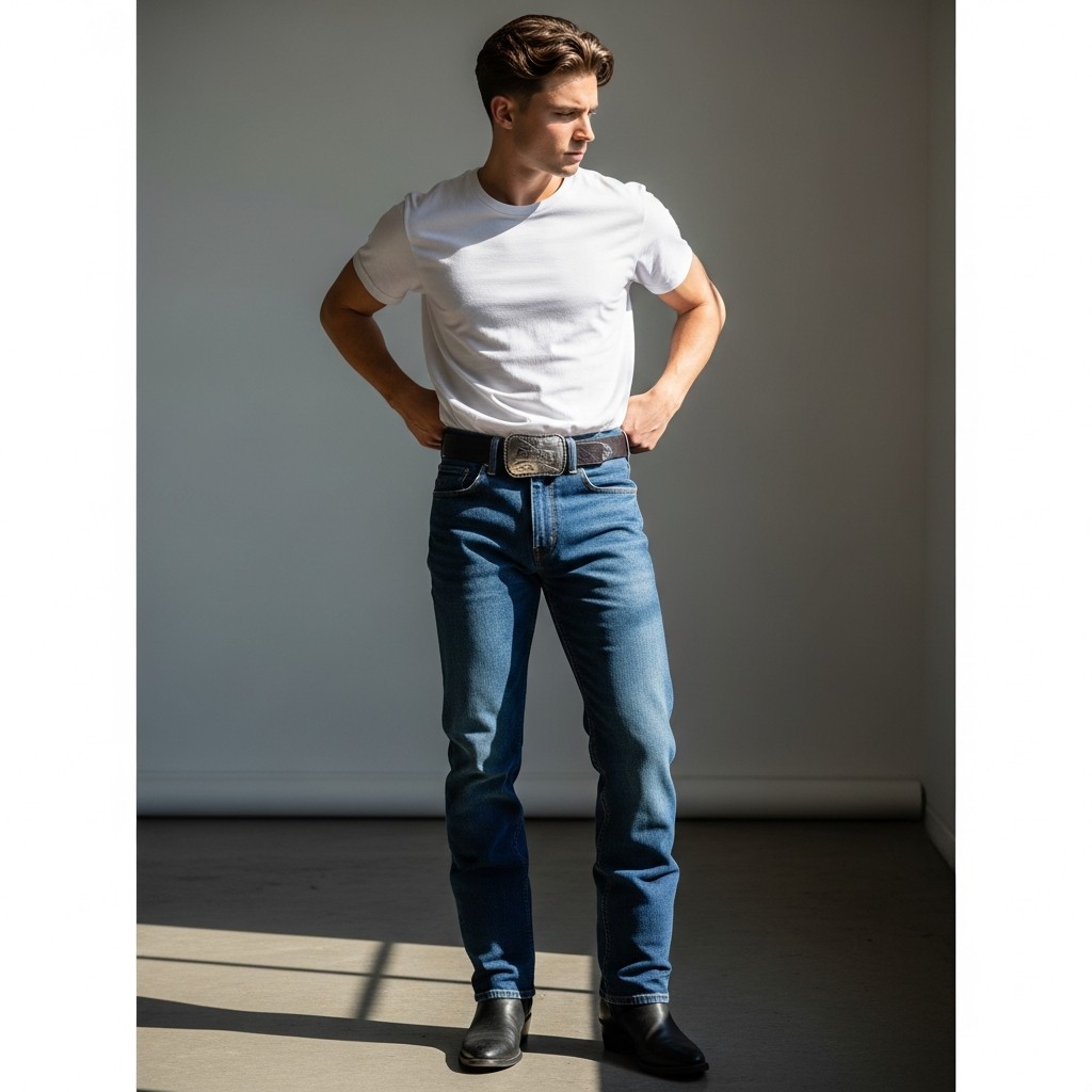 Focus: Belt Buckle - 40 Modern Cowboy Style Outfits for Men