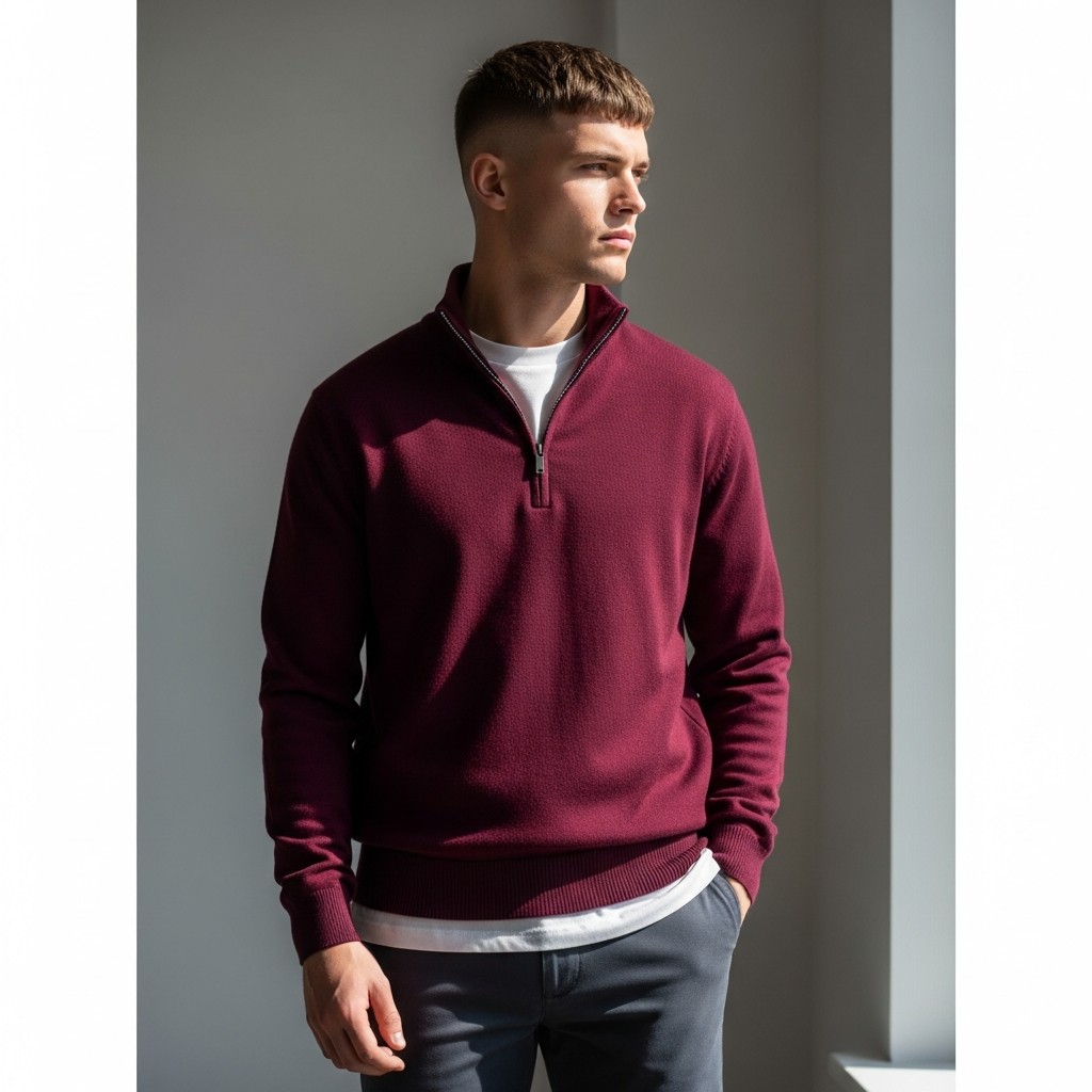 Pop Of Color QZ - The 40 Best Quarter Zip Outfits For Men