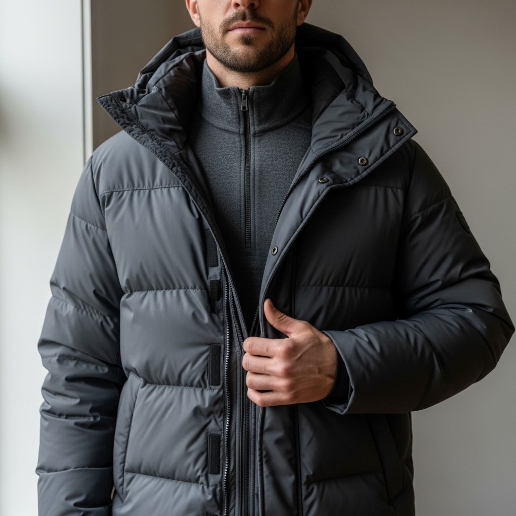 Under A Padded Jacket - The 40 Best Quarter Zip Outfits For Men