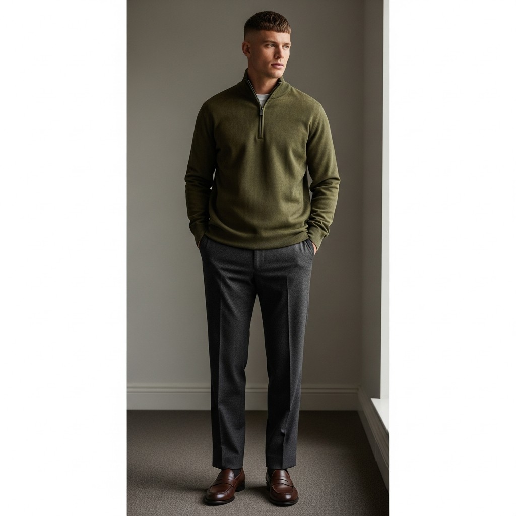 The Suede Quarter Zip - The 40 Best Quarter Zip Outfits For Men