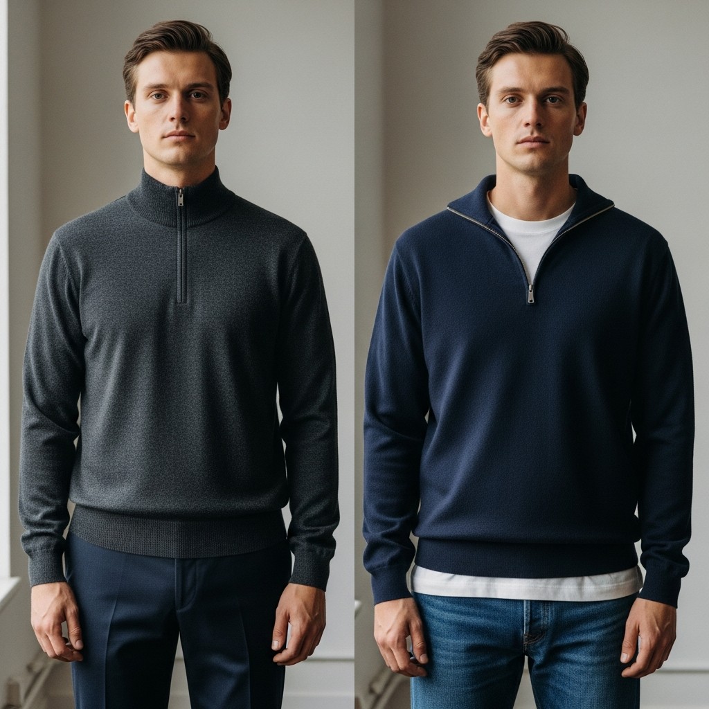 The Quarter Zip Rule: Neck Up or Down? - The 40 Best Quarter Zip Outfits For Men