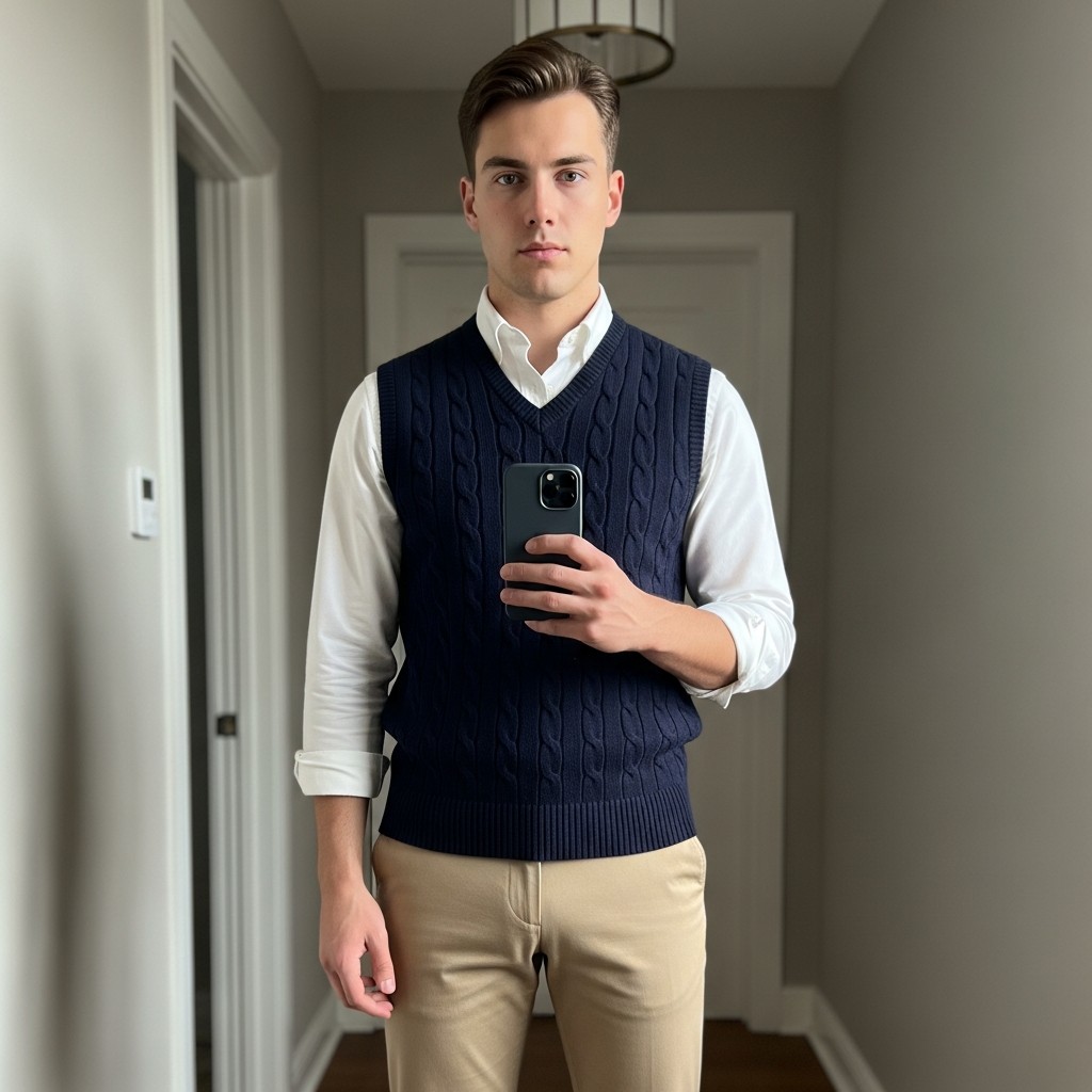 Classic Preppy Go-To - Sweater Vest Outfits Men Need Now