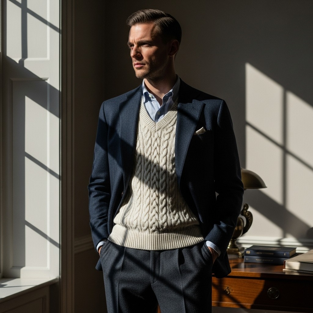 Academia Vibe Layered - Sweater Vest Outfits Men Need Now