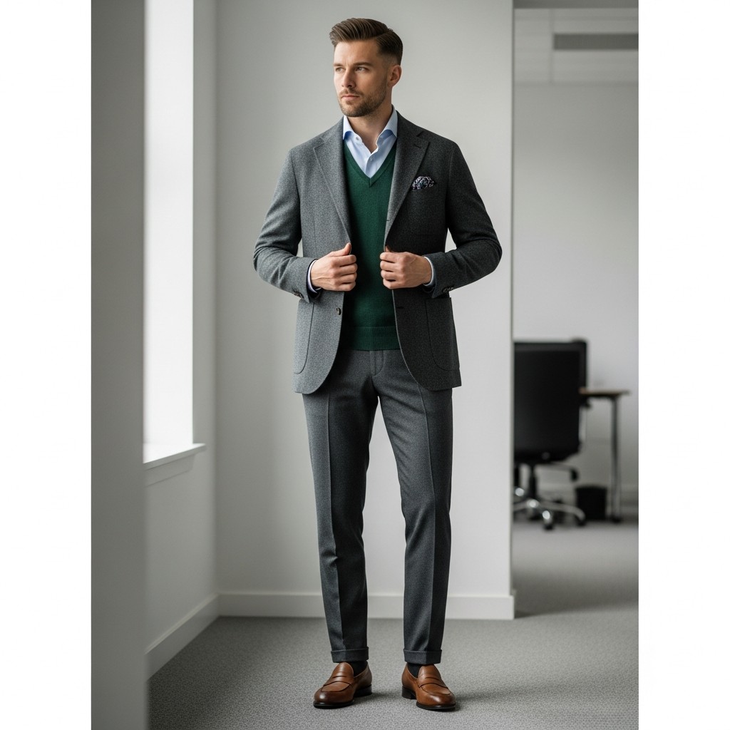 Business Edge Casual - Sweater Vest Outfits Men Need Now