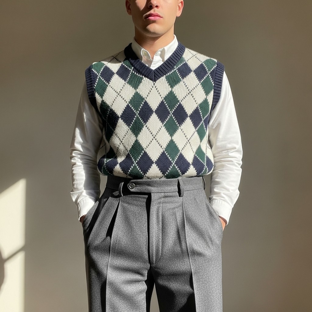 Vintage College Look - Sweater Vest Outfits Men Need Now