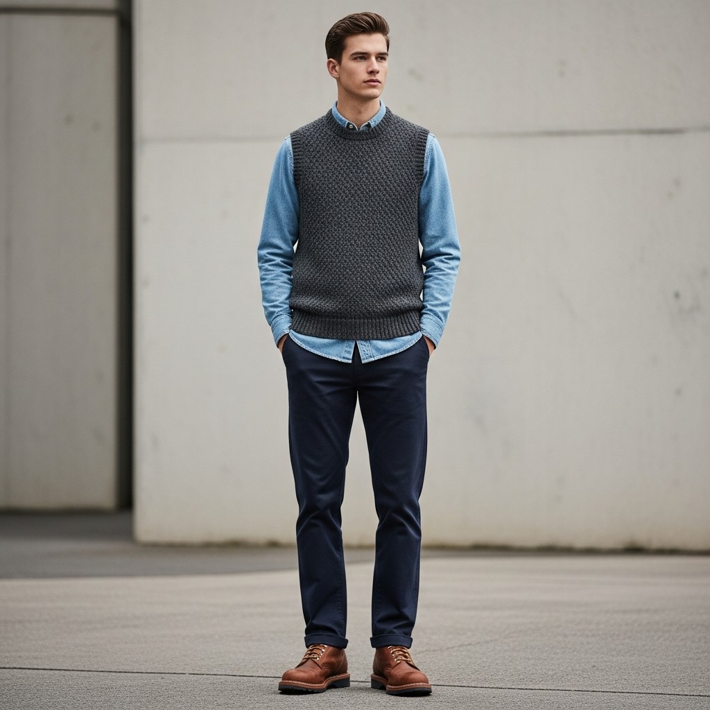 Workwear Smart Casual - Sweater Vest Outfits Men Need Now