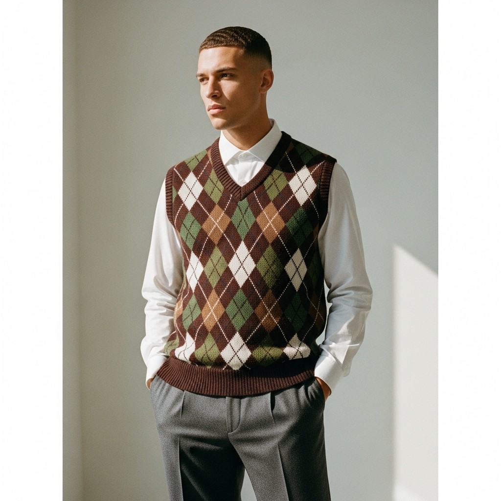 Bold Pattern Statement - Sweater Vest Outfits Men Need Now