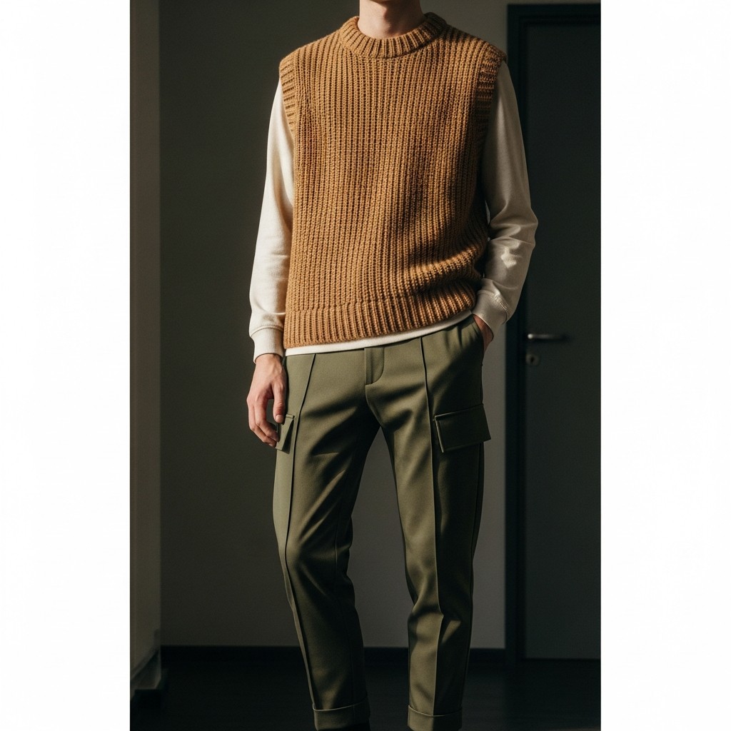 Layered Autumn Streetwear - Sweater Vest Outfits Men Need Now